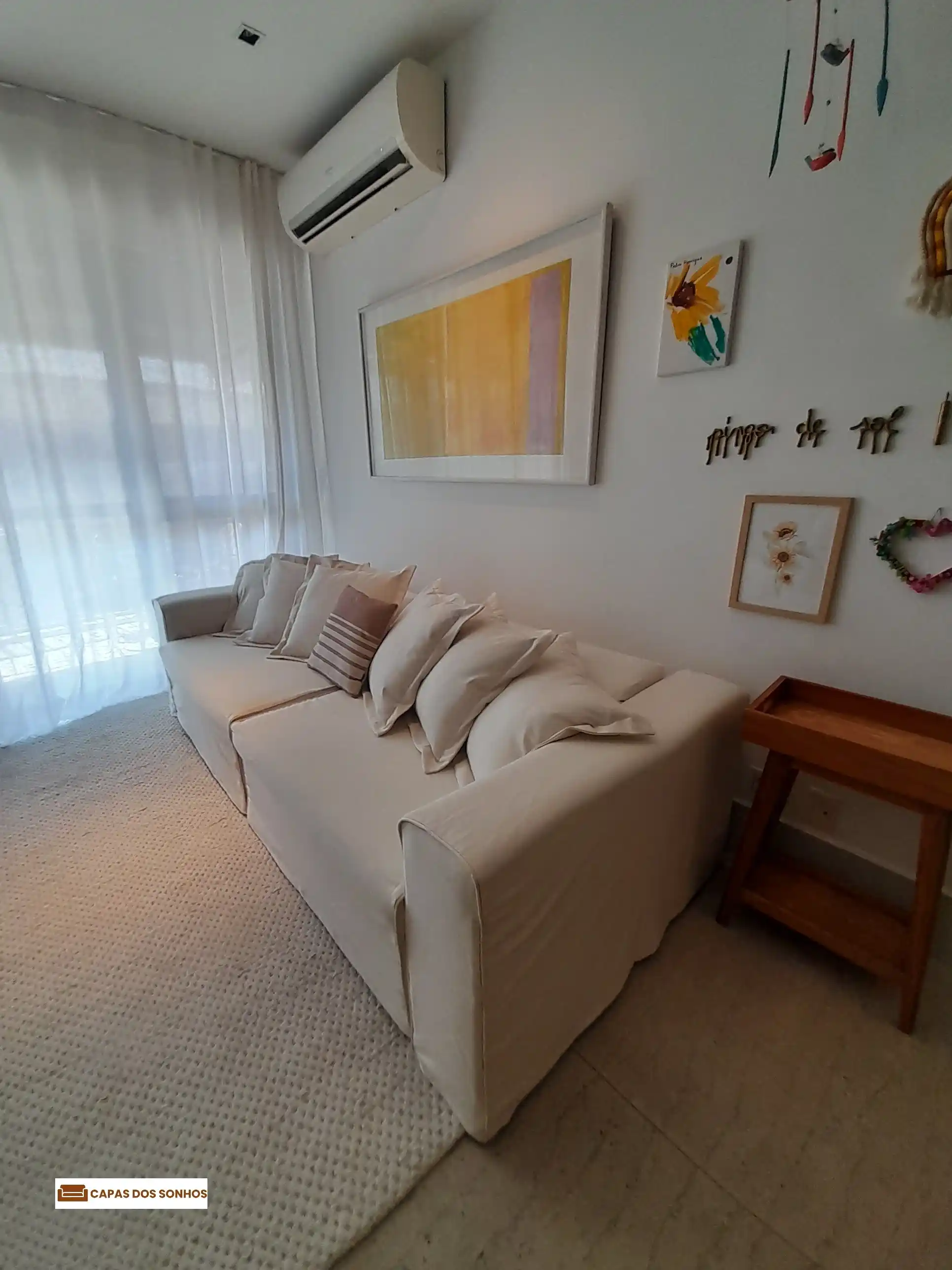 Sofá com capa sob medida